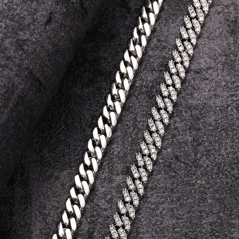 6mm Moissanite Cuban Link Chain – S925 Sterling Silver High-Quality Iced-Out Hip Hop Streetwear Necklace - CaratixJewelry