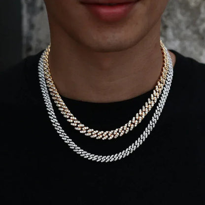 6mm Moissanite Cuban Link Chain – S925 Sterling Silver High-Quality Iced-Out Hip Hop Streetwear Necklace - CaratixJewelry