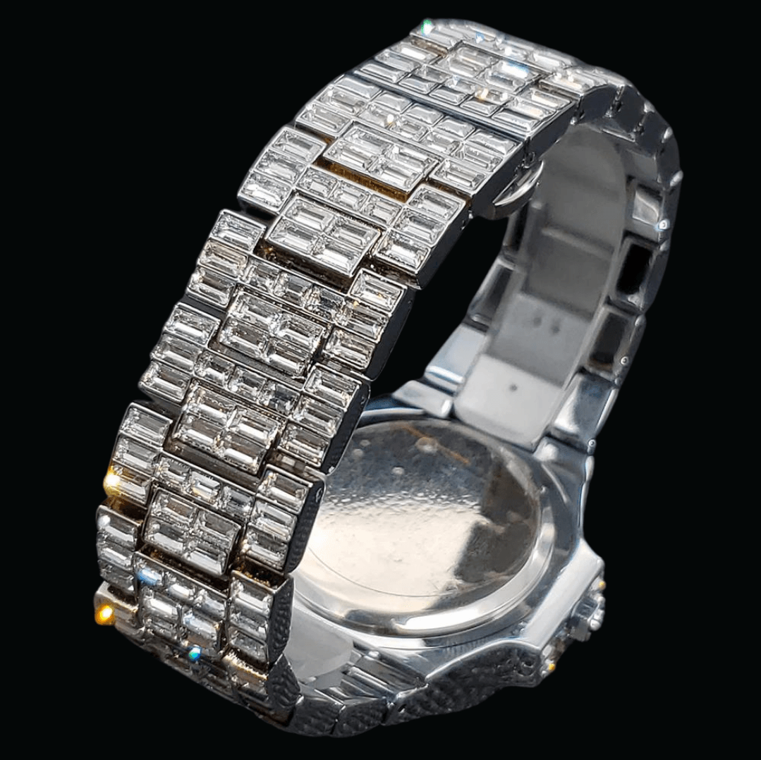 Fully Lab Diamond Iced Out Diamond Watch – Luxury Hip Hop Jewelry Watch for Men