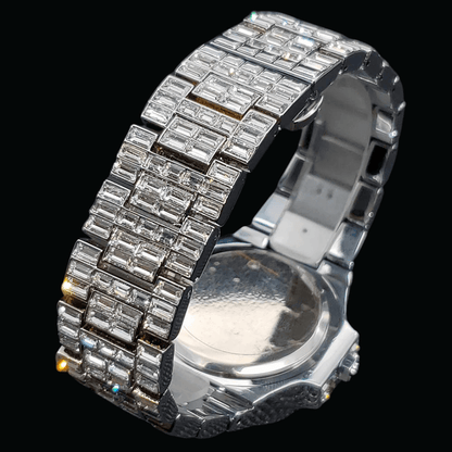 Fully Lab Diamond Iced Out Diamond Watch – Luxury Hip Hop Jewelry Watch for Men