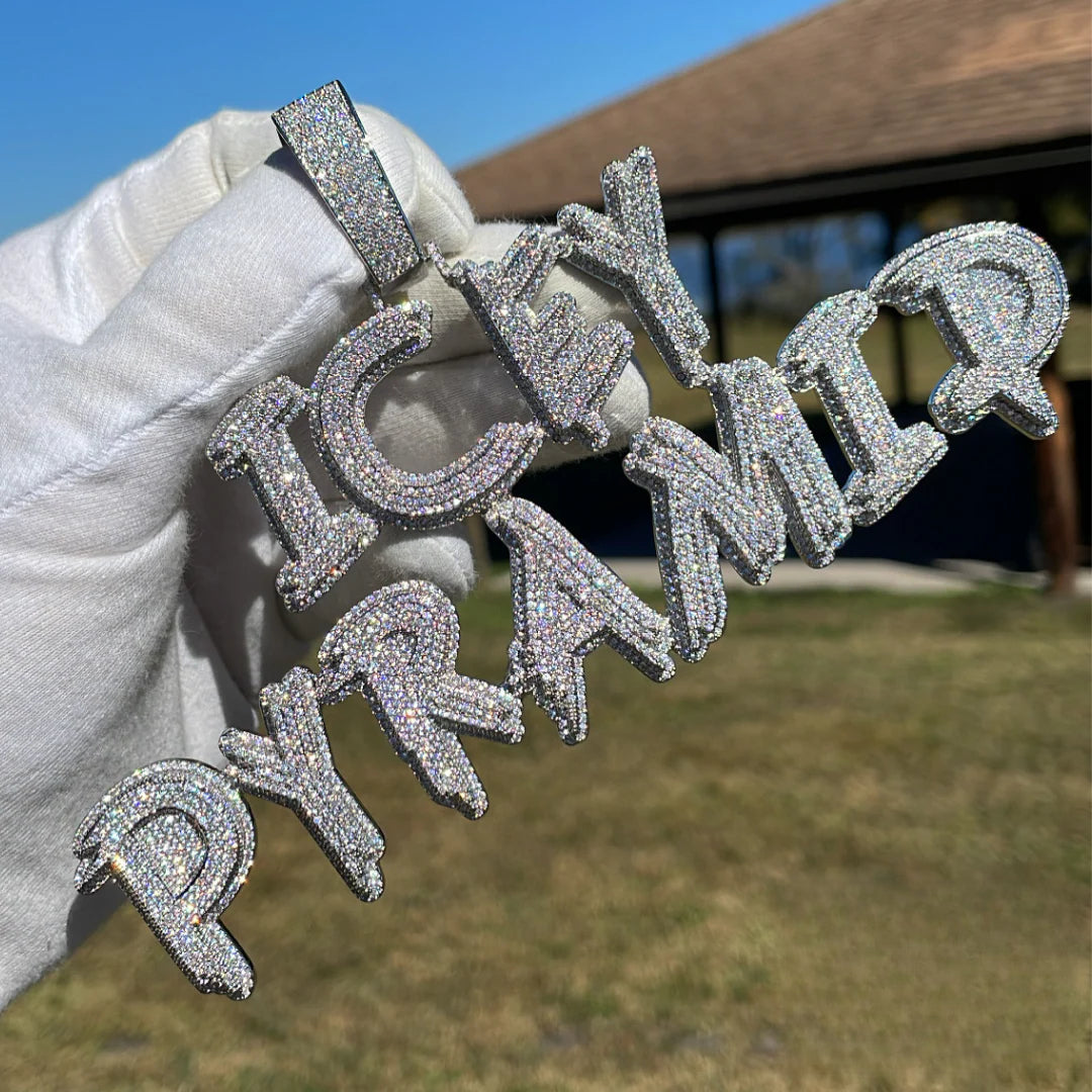 Trend Luxury Design Iced Out Personalized Custom Name Necklace Pendant - Premium Custom Jewelry