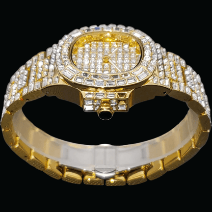 Fully Lab Diamond Iced Out Diamond Watch – Luxury Hip Hop Jewelry Watch for Men