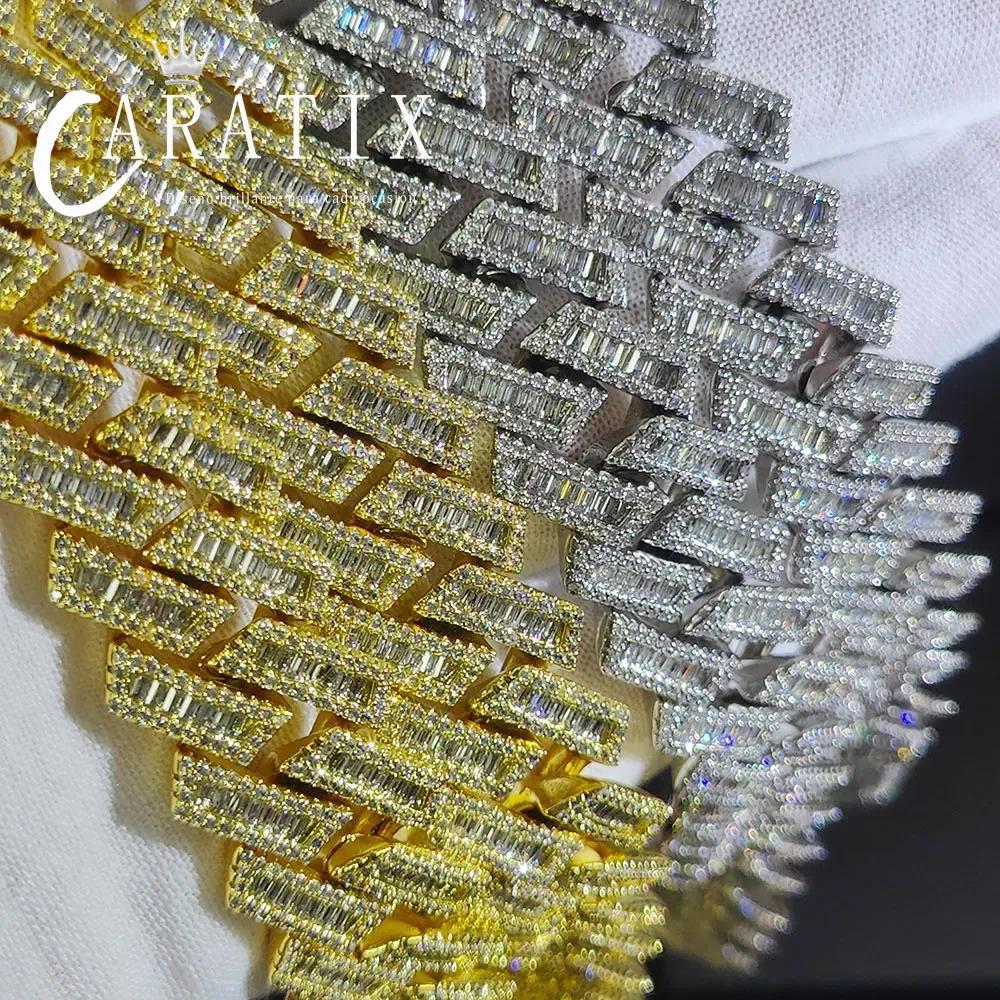 CARÁTIX 18mm Miami Cuban Link Chain Necklace – Mixed Inlay Zircon Iced Out Hip Hop Bling Jewelry for Men | Luxury Gift