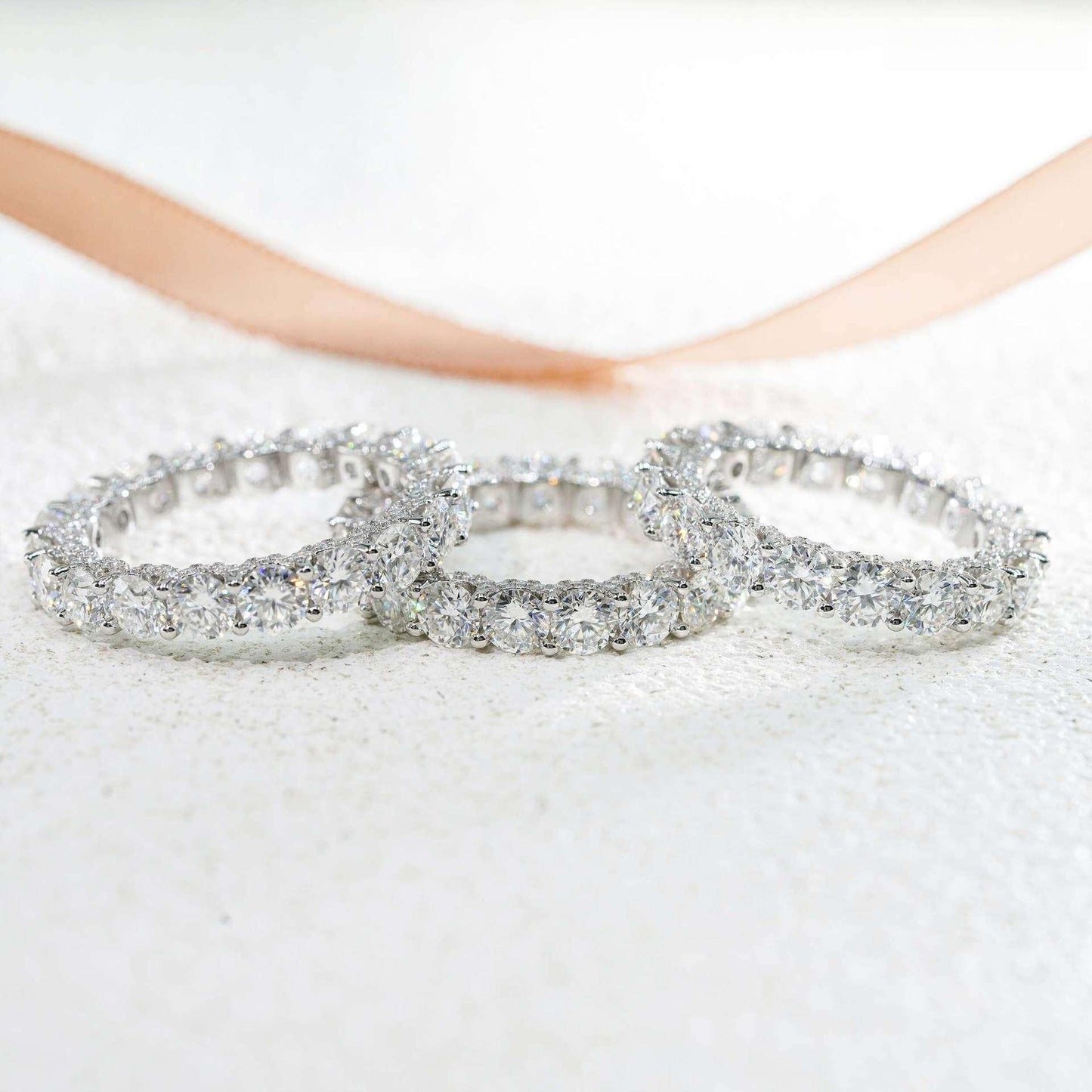 4.0mm Moissanite Band Ring | S925 Silver Unisex Iced Out Fashion Jewelry - CaratixJewelry