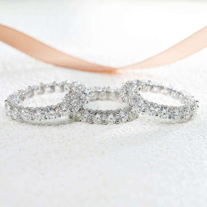 4.0mm Moissanite Band Ring | S925 Silver Unisex Iced Out Fashion Jewelry - CaratixJewelry