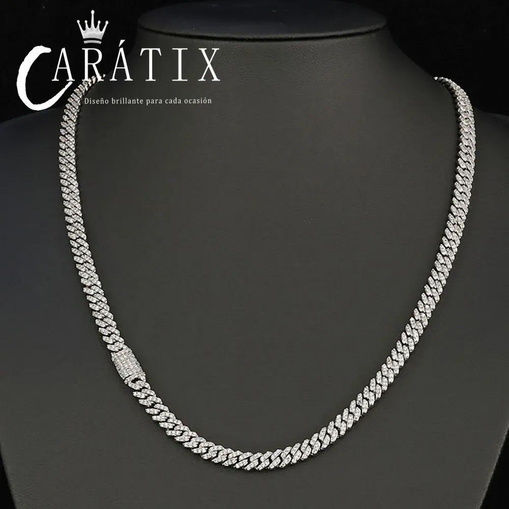 CARÁTIX 6mm Cuban Link Bracelet – Micro-Encrusted Zircon Iced Out Hip Hop Jewelry for Men & Women | Single Row Bling Gift