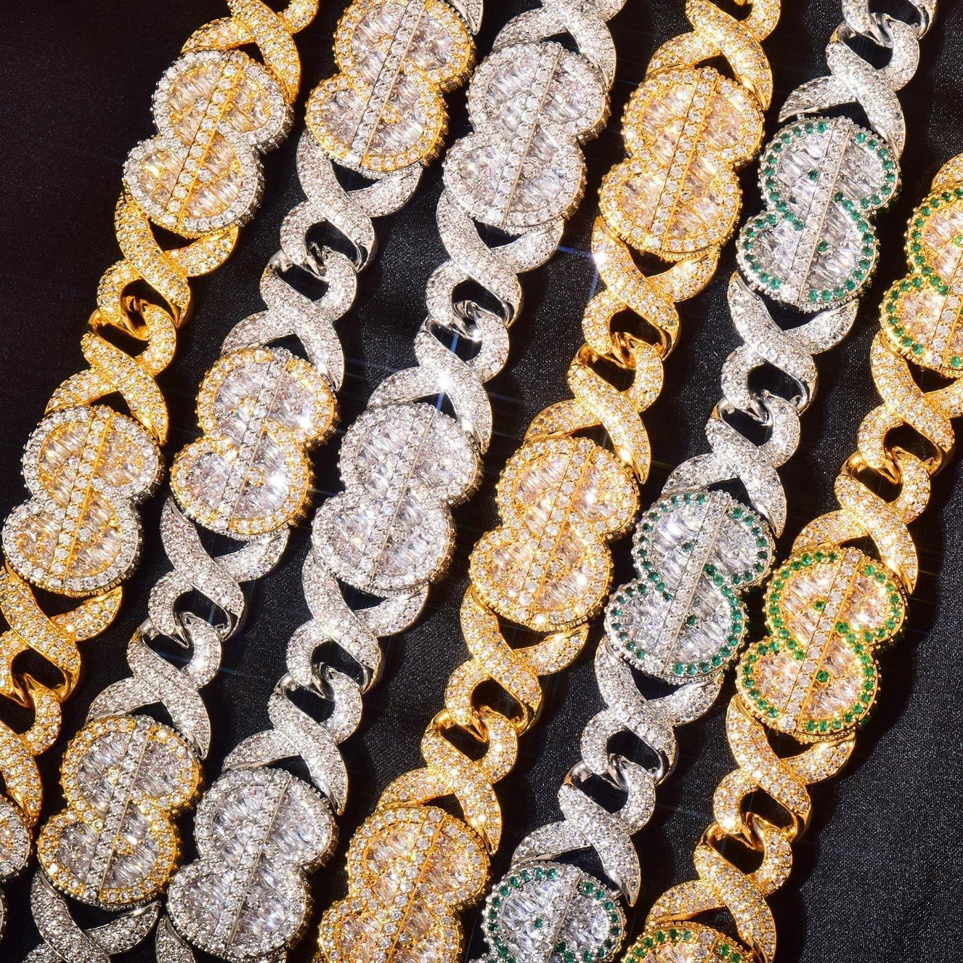 CARÁTIX Infinite Golden Chain Necklace – Iced Out Hip Hop Chino Link Jewelry for Men | Versatile Multi-Size Design - CaratixJewelry