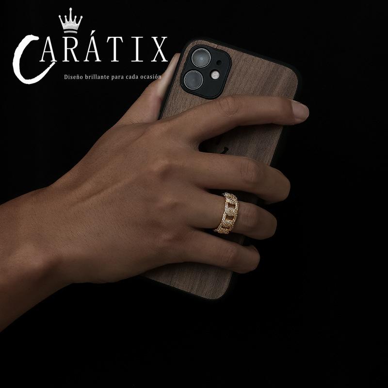 Caratix-Trend bubble ball ring hip-hop dense zircon fashion simple personalized ring hiphop jewelry high quality hip-hop ring