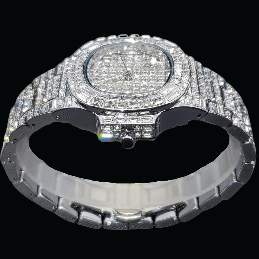 Fully Lab Diamond Iced Out Diamond Watch – Luxury Hip Hop Jewelry Watch for Men