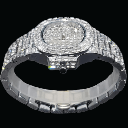 Fully Lab Diamond Iced Out Diamond Watch – Luxury Hip Hop Jewelry Watch for Men