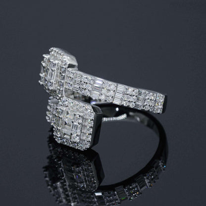 Step-Cut Moissanite Men’s Ring | S925 Silver Luxury Hip Hop Jewelry - CaratixJewelry