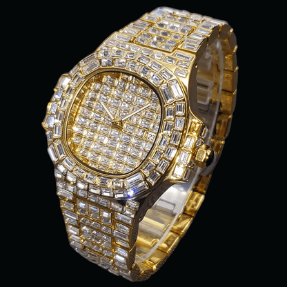 Fully Lab Diamond Iced Out Diamond Watch – Luxury Hip Hop Timepiece
