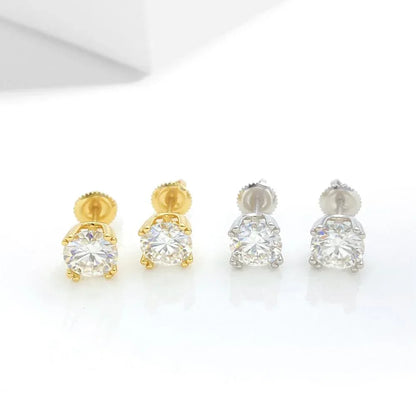 S925 Silver VVS Look Moissanite Stud Earrings - CaratixJewelry