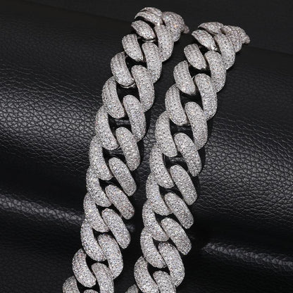 CARÁTIX 20mm Iced Out Cuban Miami Link Chain | CZ Bling Hip Hop Necklace for Men - CaratixJewelry