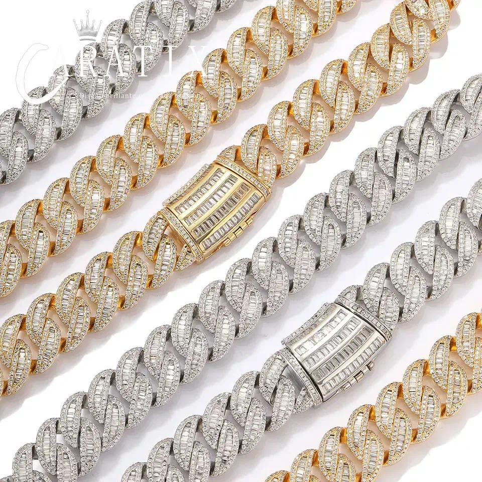 CARÁTIX – 20mm Rectangle Miami Cuban Link Chain | Solid CZ Iced Out Choker Necklace for Men & Women
