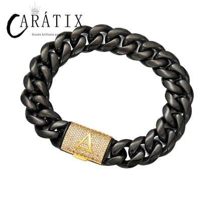 CARÁTIX 18mm Flower Infinity Cuban Link Chain Necklace – 5A+ CZ Iced Out Heavy Hip Hop Bling Jewelry for Men | Rapper Gift