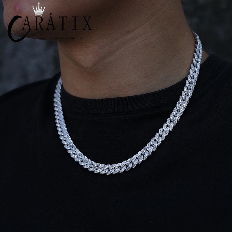 CARÁTIX 8mm Round Cuban Chain | 5A+ CZ Iced Out Hip Hop Necklace for Men & Women