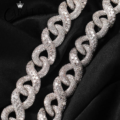 CARÁTIX Infinity Cuban Chain | 5A+ CZ Iced Out Hip Hop Necklace for Men