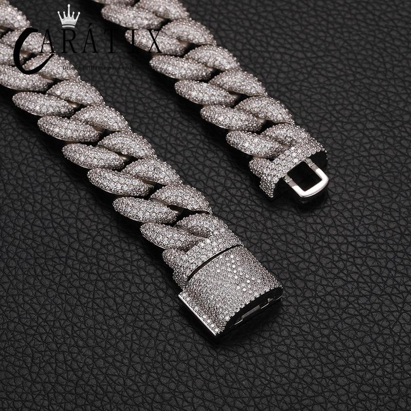CARÁTIX 15mm Full CZ Cuban Chain | Iced Out Hip Hop Necklace for Men