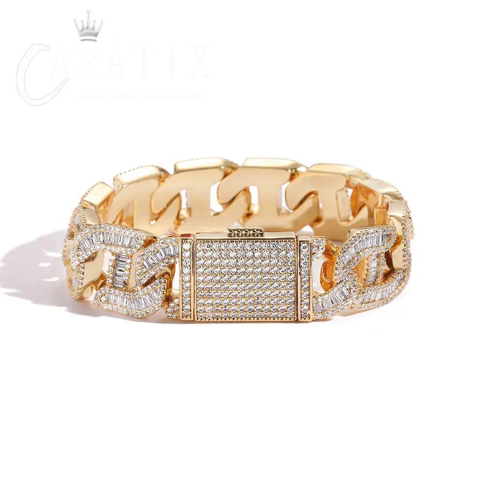 CARÁTIX – 16mm Bling Zircon Pig Nose Cuban Link Chain Necklace | Custom Hip Hop Jewelry for Men