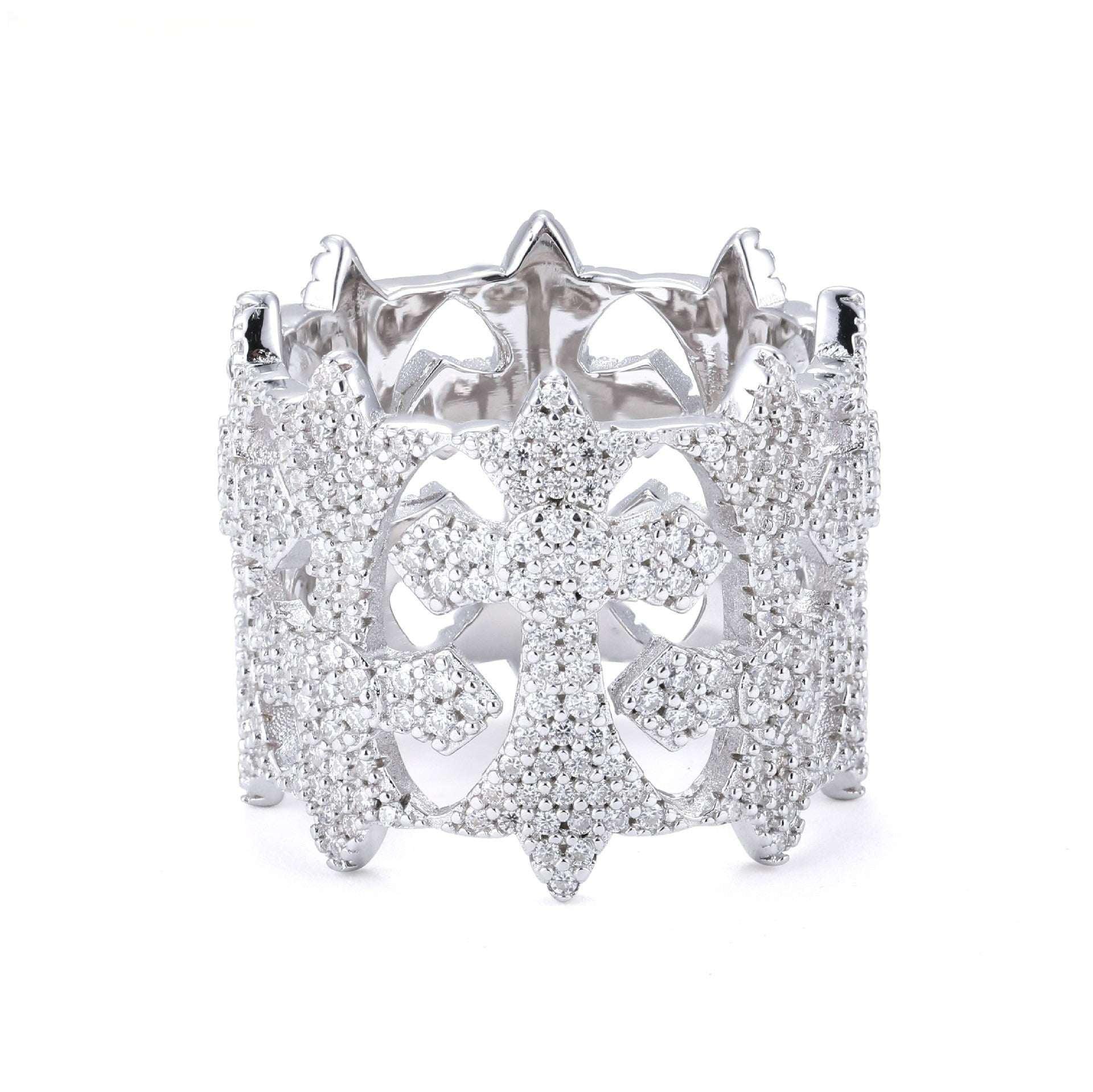 D-Color Moissanite Hip Hop Ring | S925 Silver Unisex Iced Out Fashion Jewelry - CaratixJewelry