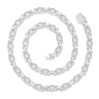 7mm Moissanite Bubble Bead Chain – 925 Sterling Silver Hip Hop Streetwear Necklace - CaratixJewelry