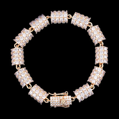 10MM Cylindrical Iced Out Diamond Bracelet – Luxury Hip Hop Jewelry for Men & Women