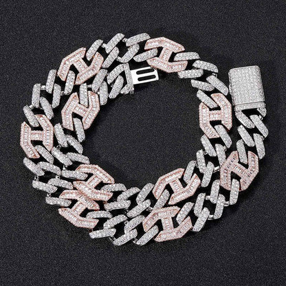 CARÁTIX 15mm Pig Nose Cuban Link Chain Necklace – AAA+ CZ Iced Out Hip Hop Bling Jewelry for Men | Rapper Gift - CaratixJewelry