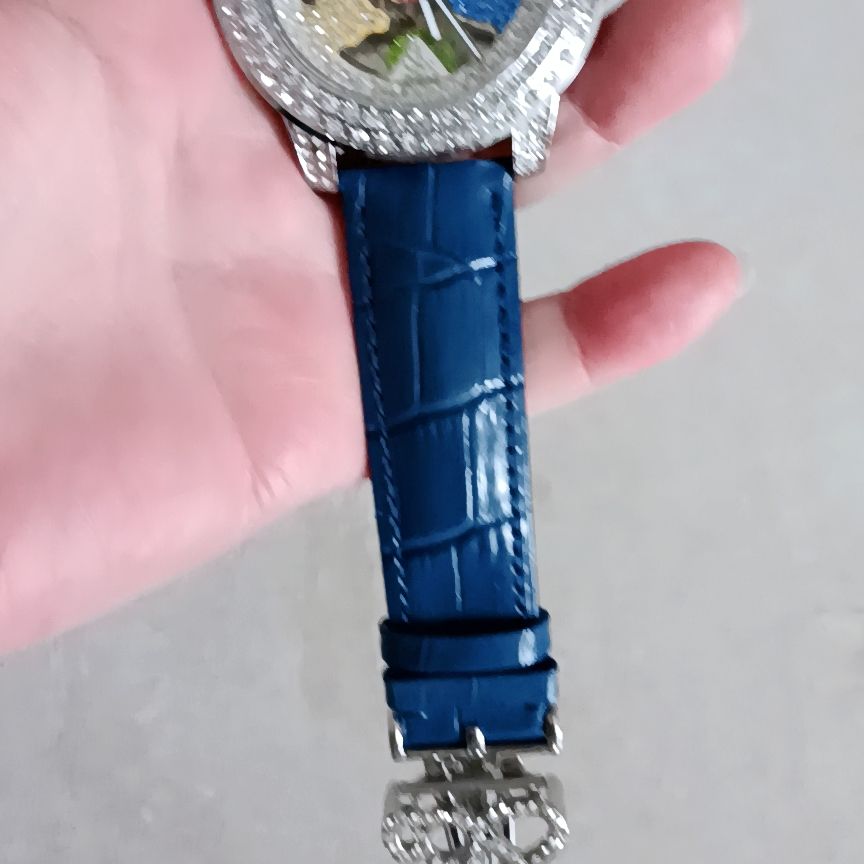 Luxury Mechanical Iced Out Watch Big Face Leather | Caratix