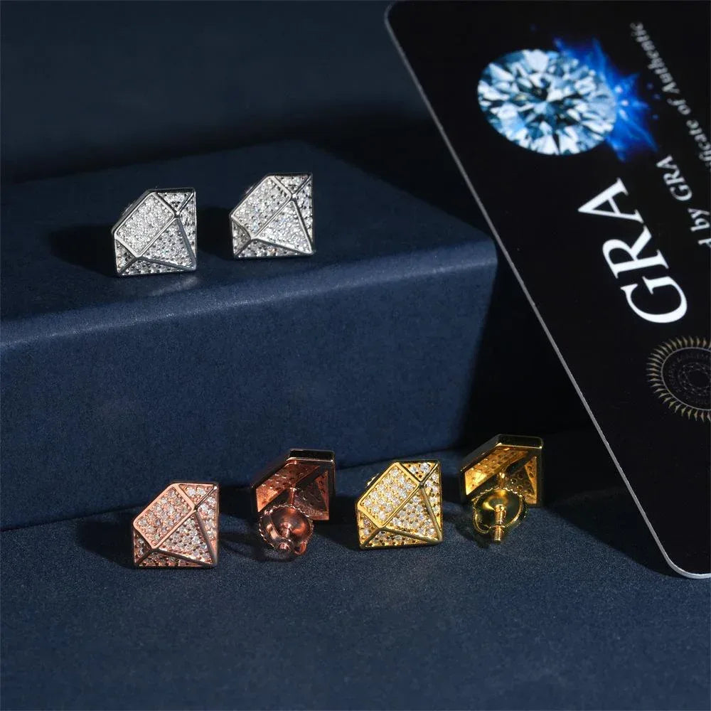 S925 Silver 8mm Moissanite Look Round Stud Earrings - CaratixJewelry