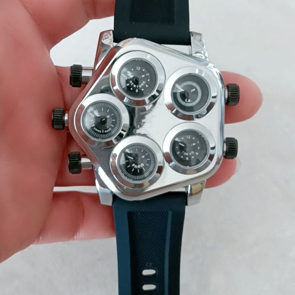 Multi-Movement Quartz Watch Rubber Strap Couple Band | Caratix