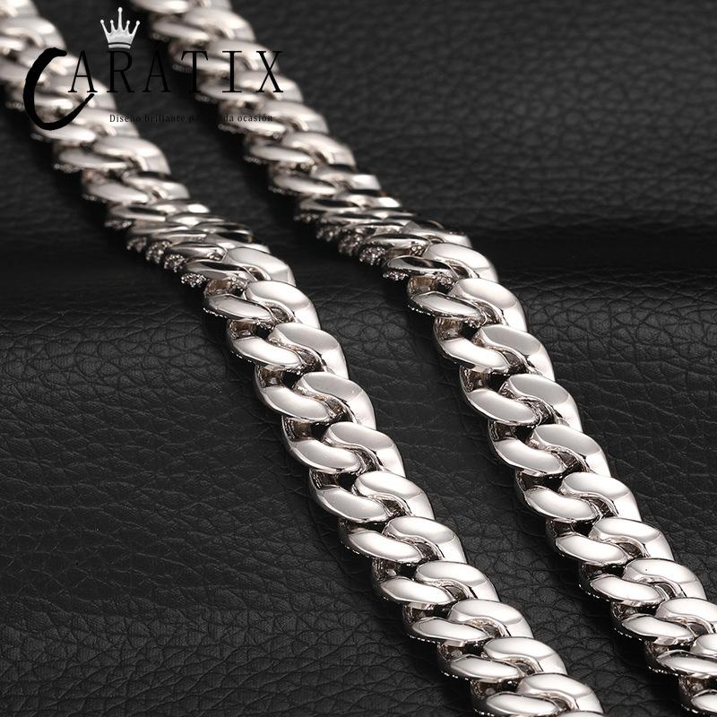 CARÁTIX 8mm Round Cuban Chain | 5A+ CZ Iced Out Hip Hop Necklace for Men & Women