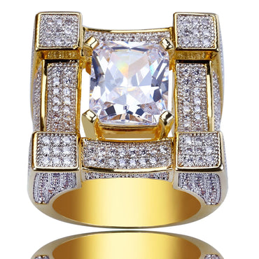 Men's Luxury Micro-Pave Iced Out Ring | Full Brilliance Hip Hop Band | Caratix
