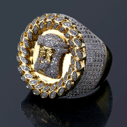 Men's Full Micro-Pave Iced Out Ring | Heavyweight Hip Hop Bling | Caratix