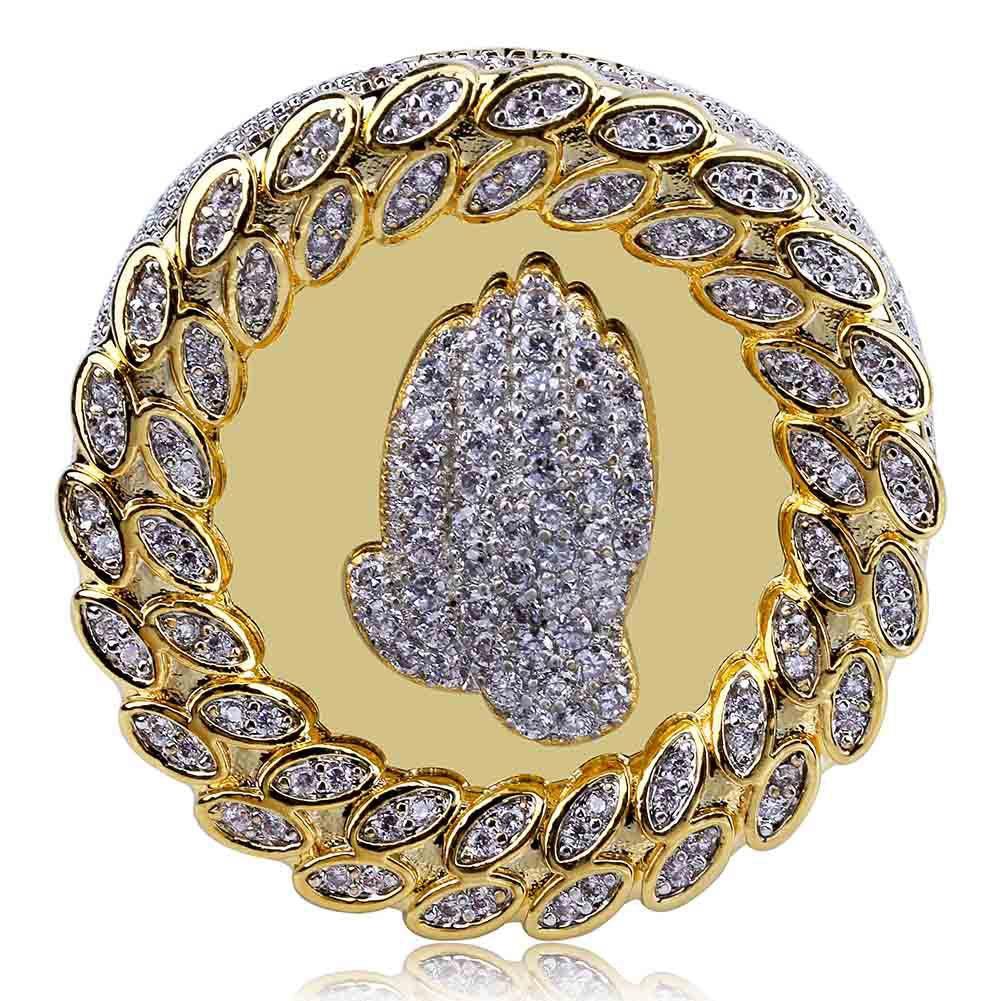 Iced Out Medusa Motif Head Ring | Men's Hip Hop Zirconia Band | Caratix