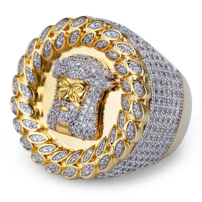 Men's Full Micro-Pave Iced Out Ring | Heavyweight Hip Hop Bling | Caratix