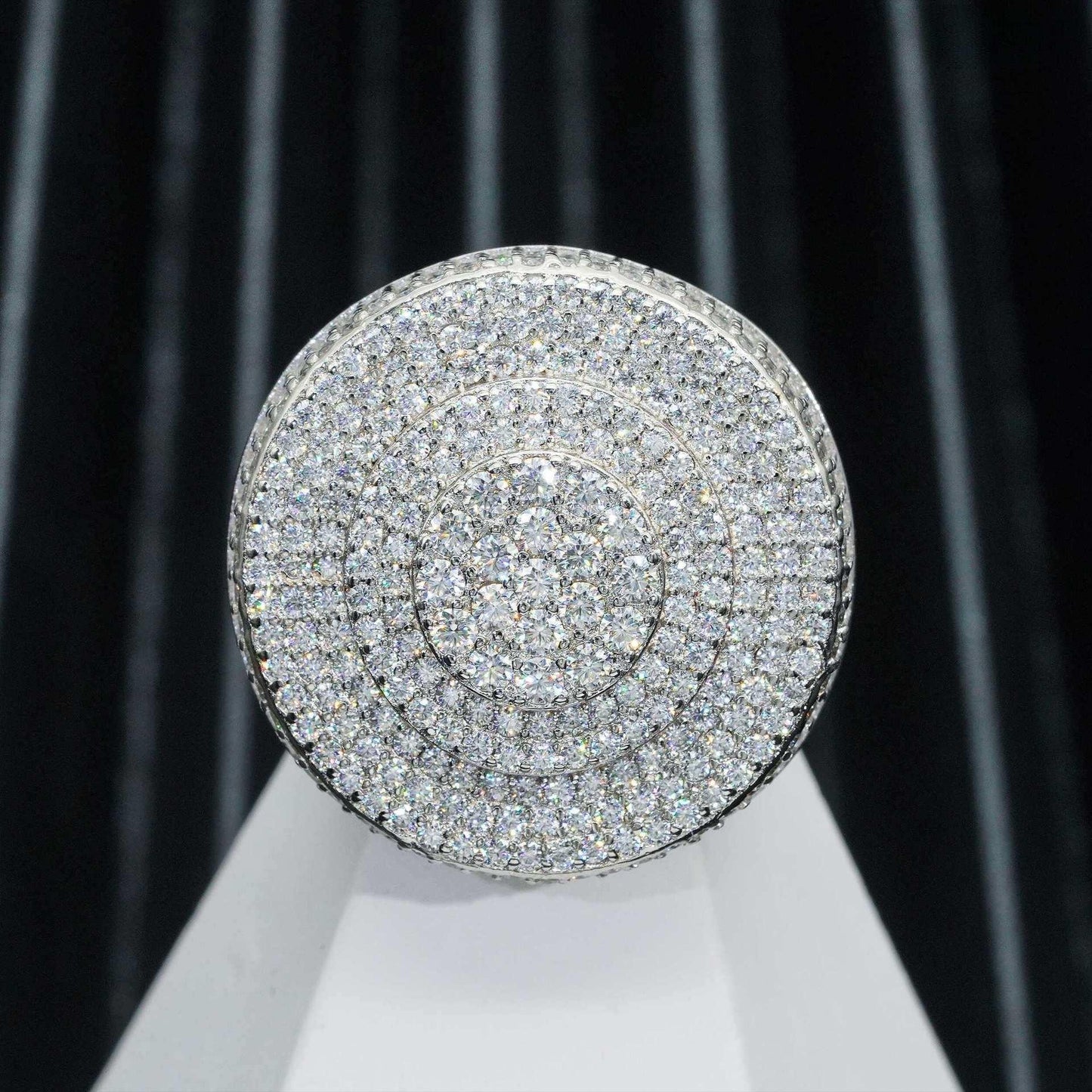 Bold Moissanite Men’s Ring | S925 Silver Luxury Iced Out Hip Hop Jewelry - CaratixJewelry