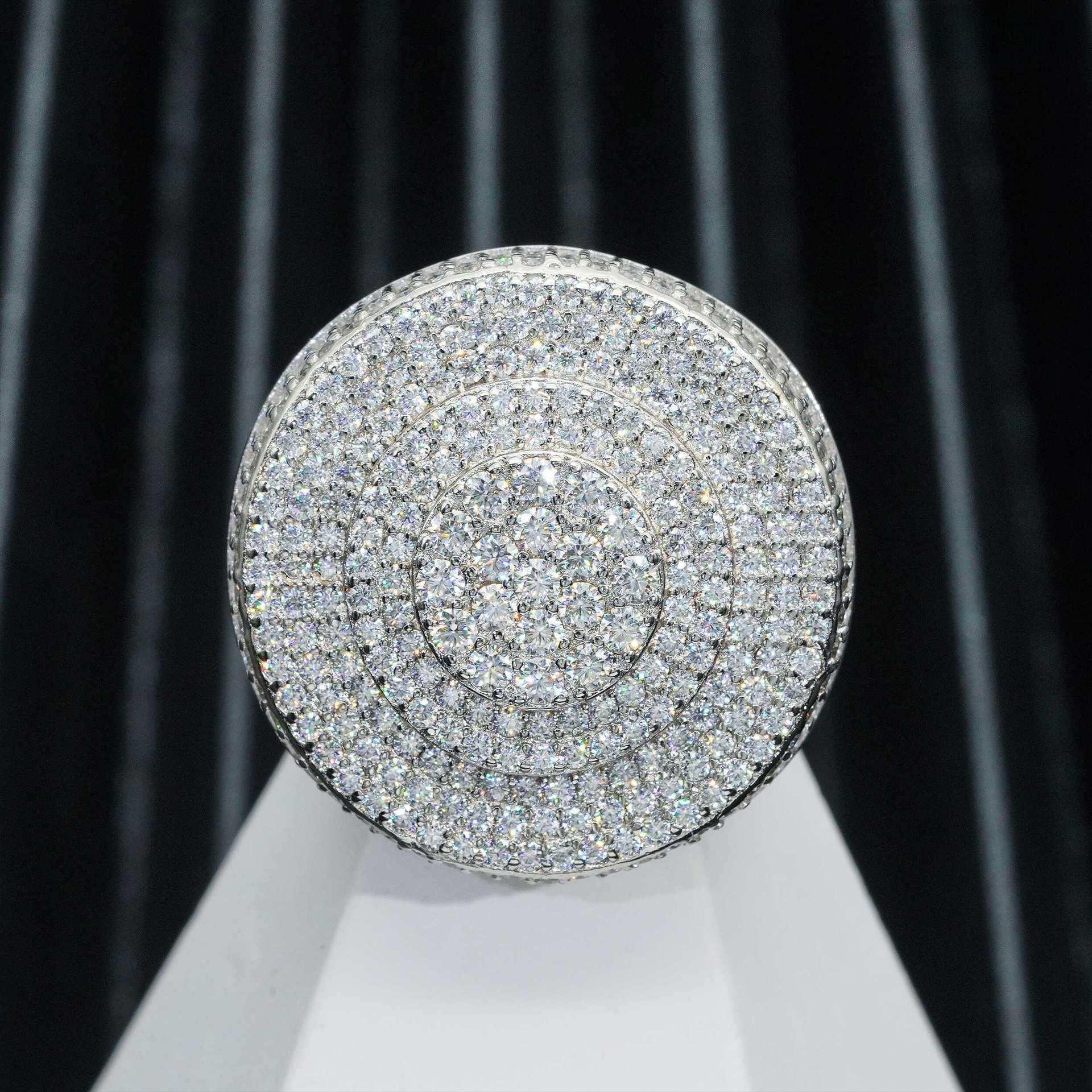 Bold Moissanite Men’s Ring | S925 Silver Luxury Iced Out Hip Hop Jewelry - CaratixJewelry