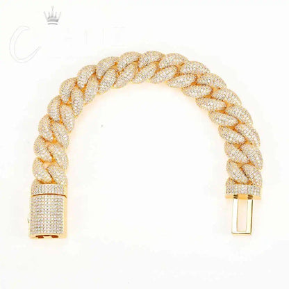 CARÁTIX - 14MM Rapper Mens  Luxury 5A CZ Miami Cuban Necklace Silver Plated Cuban Link Chain Birthday Gift Jewelry Valentine's Day Gift for Men & Girls & Boys Mothers' Day Gift #Springtok