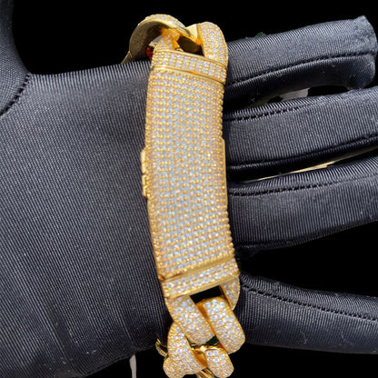 14MM Big Clasp Thick Miami Cuban Iced Out Diamond Bracelet – Luxury Hip Hop Jewelry for Men & Women