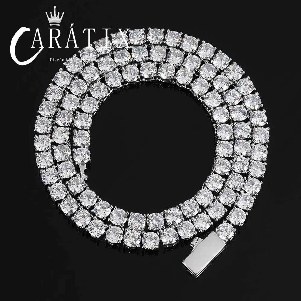 CARÁTIX - 1/8/K golden  Chain Jewelry Tennis Choker Necklace Mens Cubic Zirconia Tennis Chain For Women Luxury Jewelry Valentine's Day Gift for Men & Girls & Boys Mothers' Day Gift #Springtok