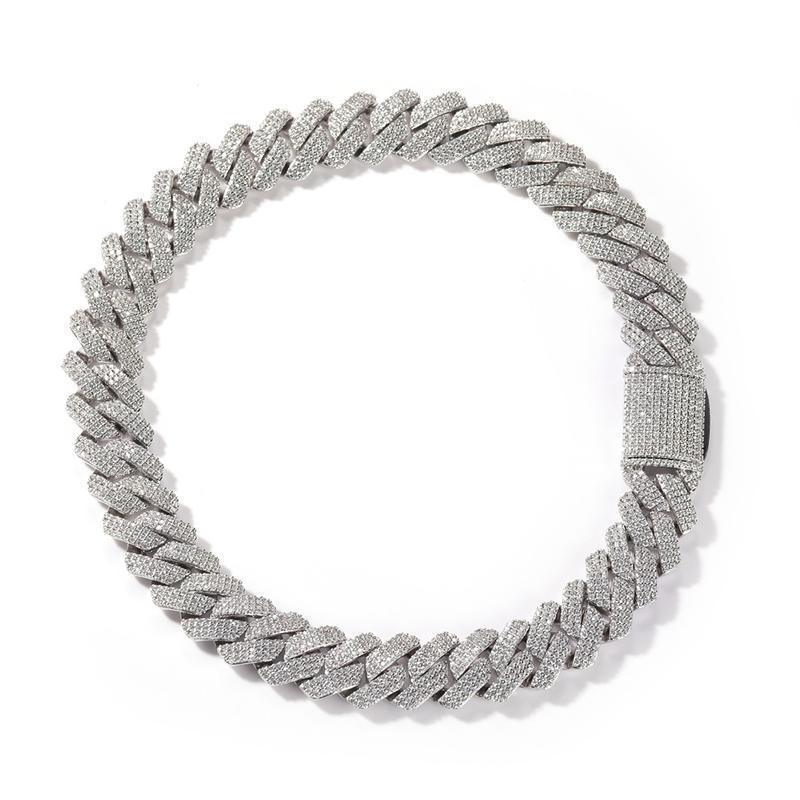 CARÁTIX 20mm 3-Row Square Cuban Link Chain Necklace – CZ Iced Out Heavy Hip Hop Bling Jewelry for Men | Rapper Gift - CaratixJewelry