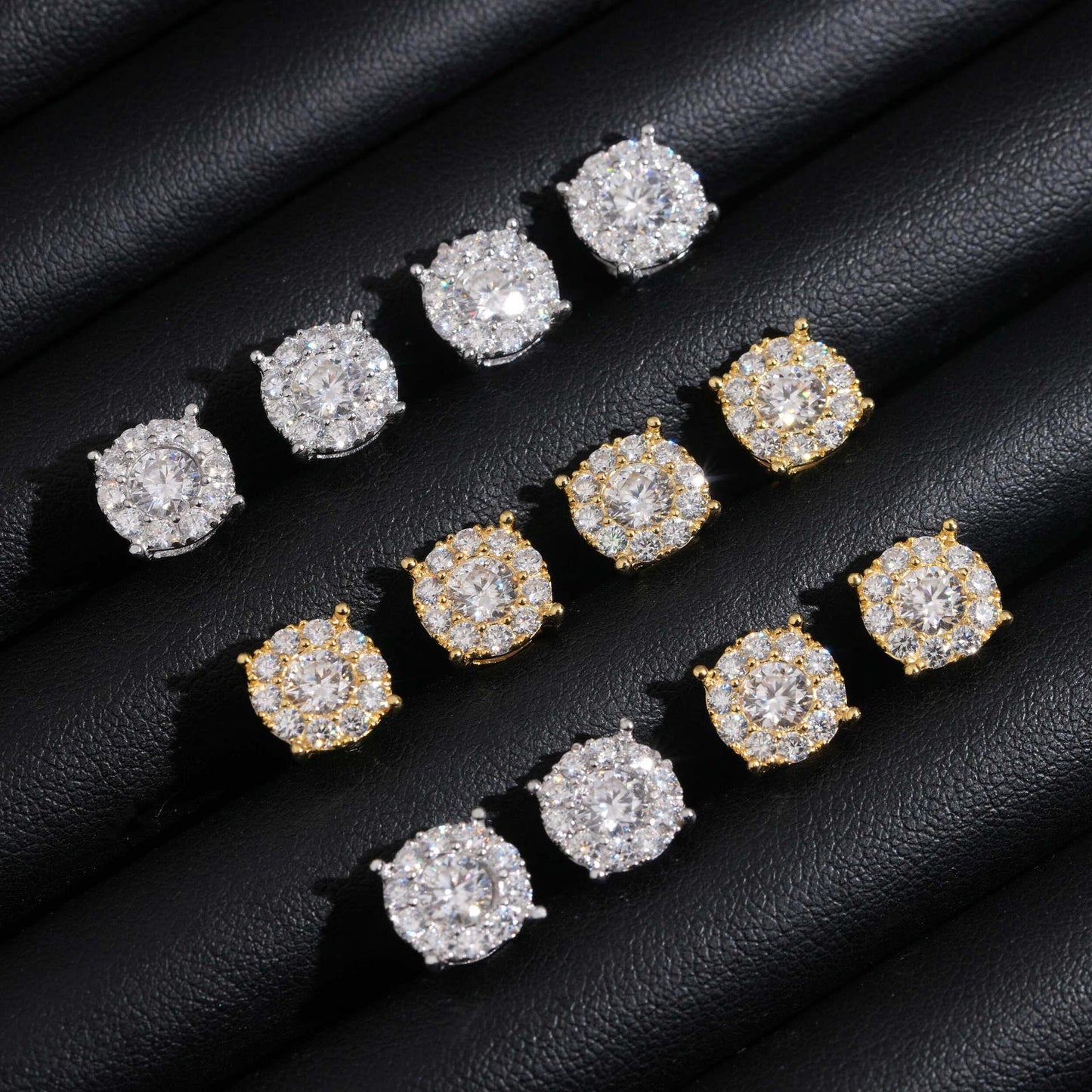 S925 Silver Round 0.45ct Moissanite Inspired Stud Earrings - CaratixJewelry