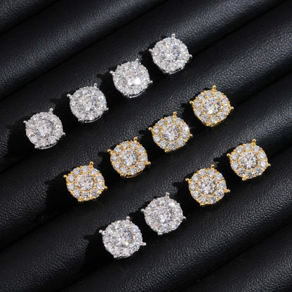 S925 Silver Round 0.45ct Moissanite Inspired Stud Earrings - CaratixJewelry