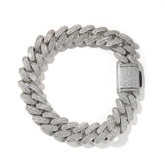 CARÁTIX 26mm Big Round Cuban Link Chain Necklace – Iced Out CZ Hip Hop Jewelry for Men & Women