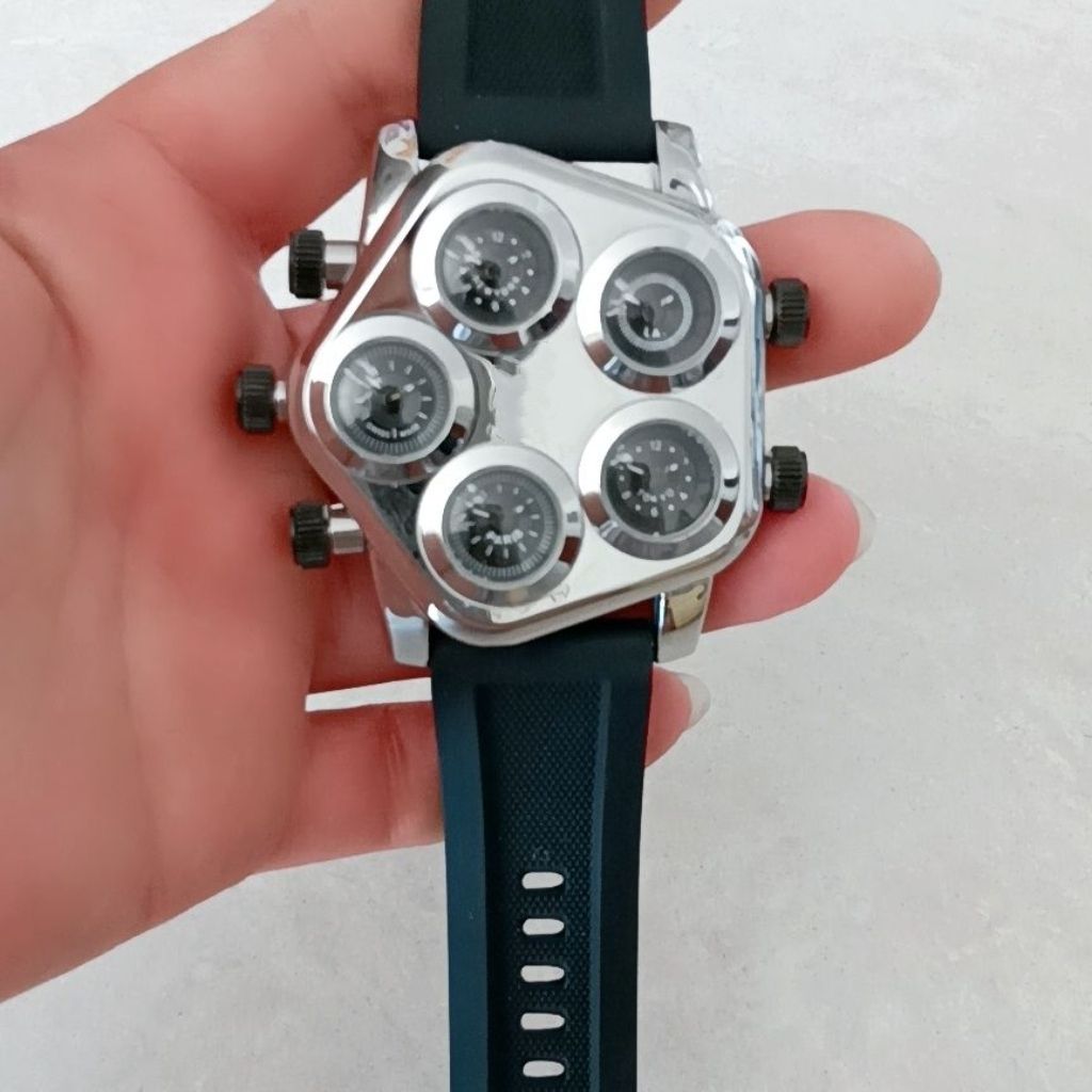 Multi-Movement Quartz Watch Rubber Strap Couple Band | Caratix