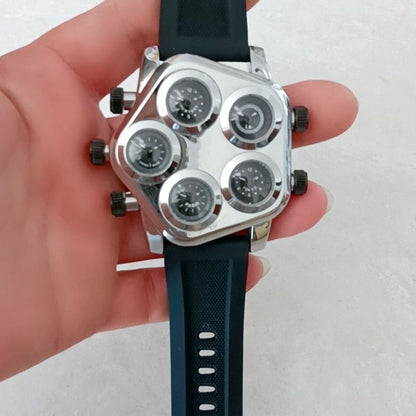 Multi-Movement Quartz Watch Rubber Strap Couple Band | Caratix