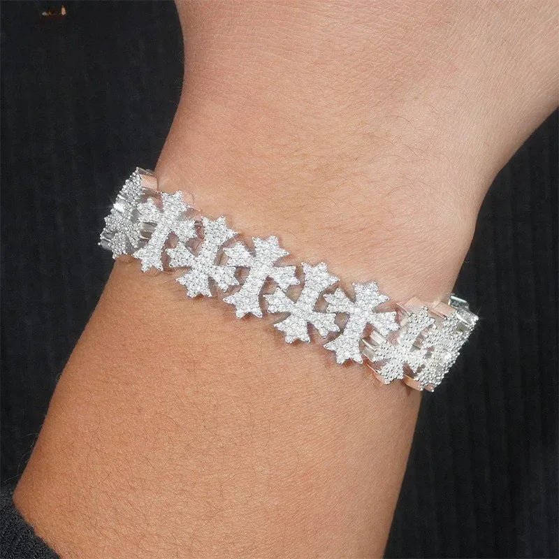 16mm D-Color Moissanite Cuban Link | S925 Silver Men’s Iced Out Chain - CaratixJewelry