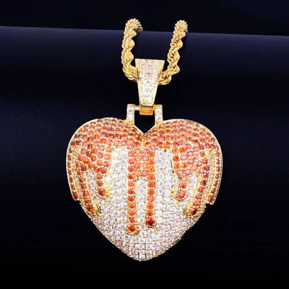 Couples Matching Necklace | Premium Copper CZ Love Jewelry Caratix - CaratixJewelry