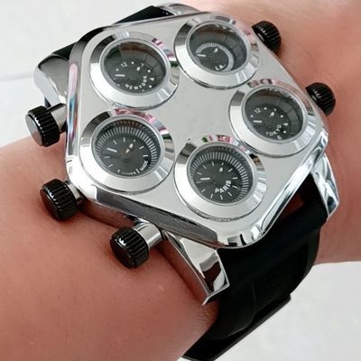 Multi-Movement Quartz Watch Rubber Strap Couple Band | Caratix